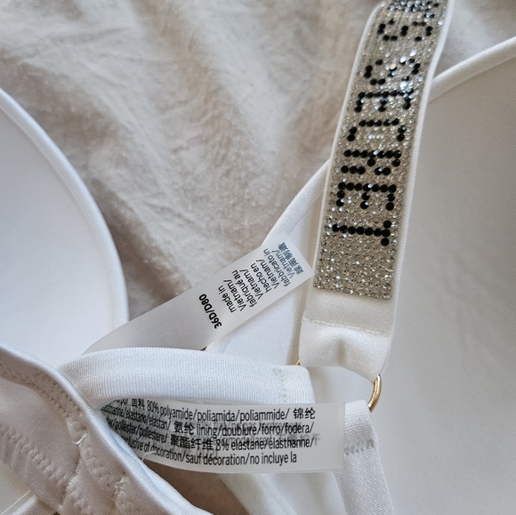 White Victoria's secret glitter bikini set - Picture 3 of 4